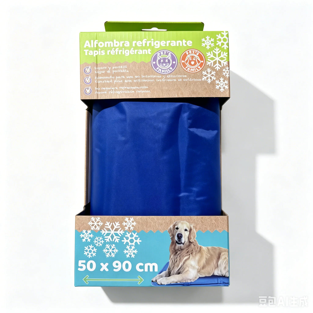 Alfombra fresca para mascotas, enfriamiento rápido, impermeable y plegable.