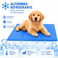 Alfombra fresca para mascotas, enfriamiento rápido, impermeable y plegable.